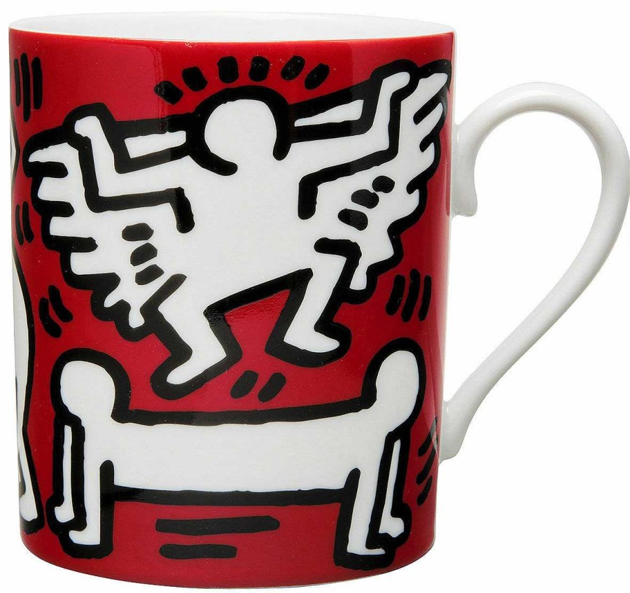 Keith Haring Mug "White On Red", Porzellan Homeaccessoires