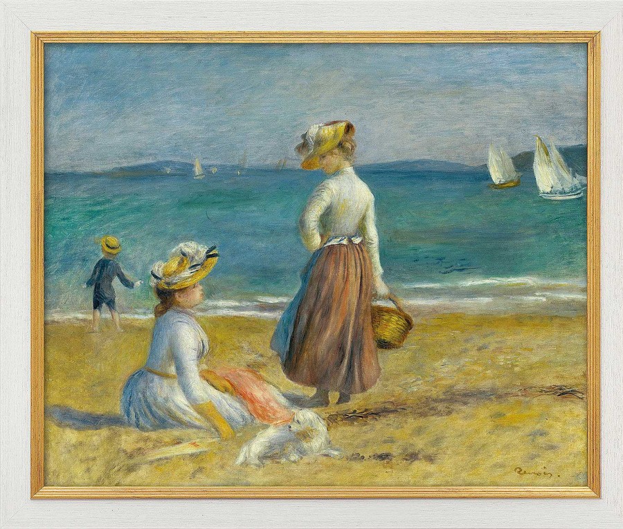 Auguste Renoir Bild "Zwei Frauen Am Strand" (1890), Gerahmt Impressionismus