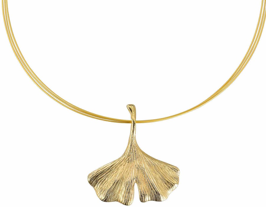 Petra Waszak Collier "Ginkgo", Version Vergoldet Colliers / Halsschmuck