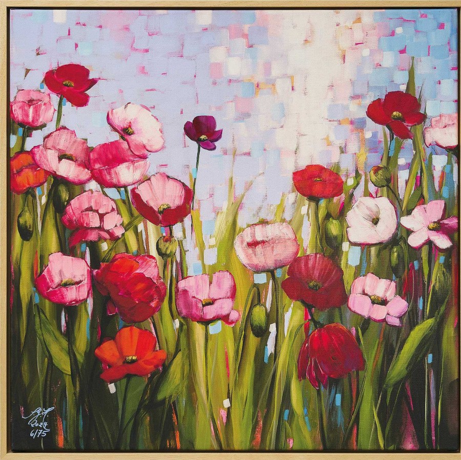 Sandra Gebhardt-Höpfner Bild "My Poppies 1" (2024, Serielles Unikat), Gerahmt Zeitgenossisch