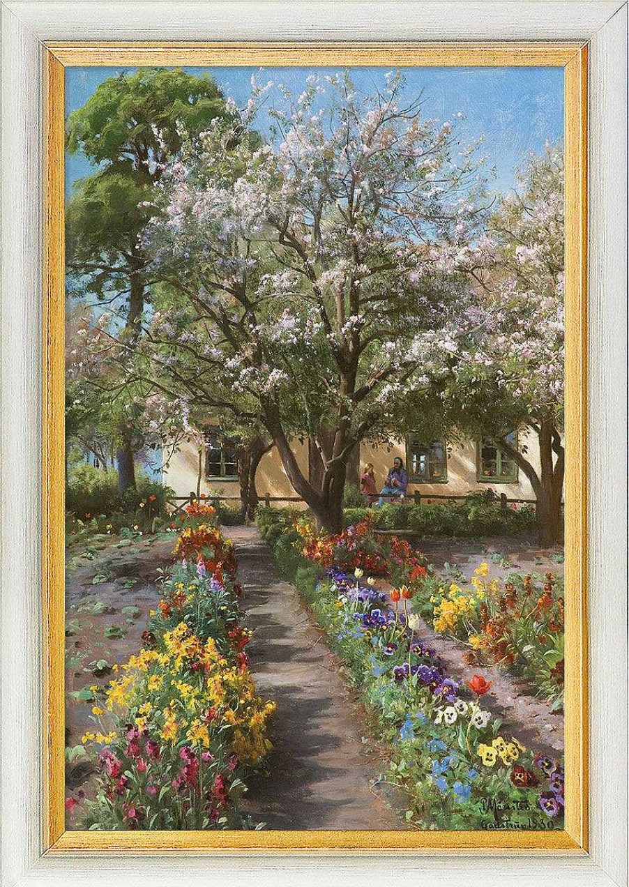 Peder Mork Mönsted Bild "Bluhender Garten Im Fruhling" (1930), Gerahmt Giclee