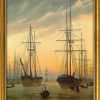 Caspar David Friedrich Bild "Ansicht Eines Hafens" (Um 1815/16), Gerahmt Giclee