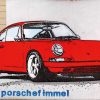 Jan M. Petersen Bild "Porschefimmel Rot" Neu