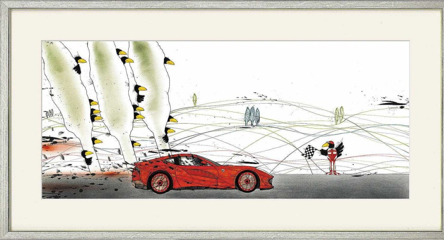 Michael Ferner Bild "Ferrari Supercrow" (2018), Gerahmt Automobile