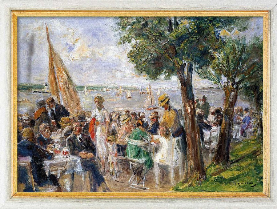 Max Liebermann Bild "Gartenlokal An Der Havel" (1932), Gerahmt Impressionismus