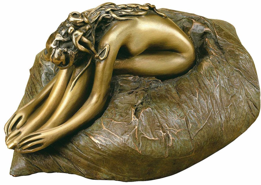 Bruno Bruni Skulptur "Auf Dem Kissen", Bronze Aktskulpturen