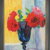 Alexej von Jawlensky Bild "Rose In Blauer Vase", Gerahmt Dietz-Repliken