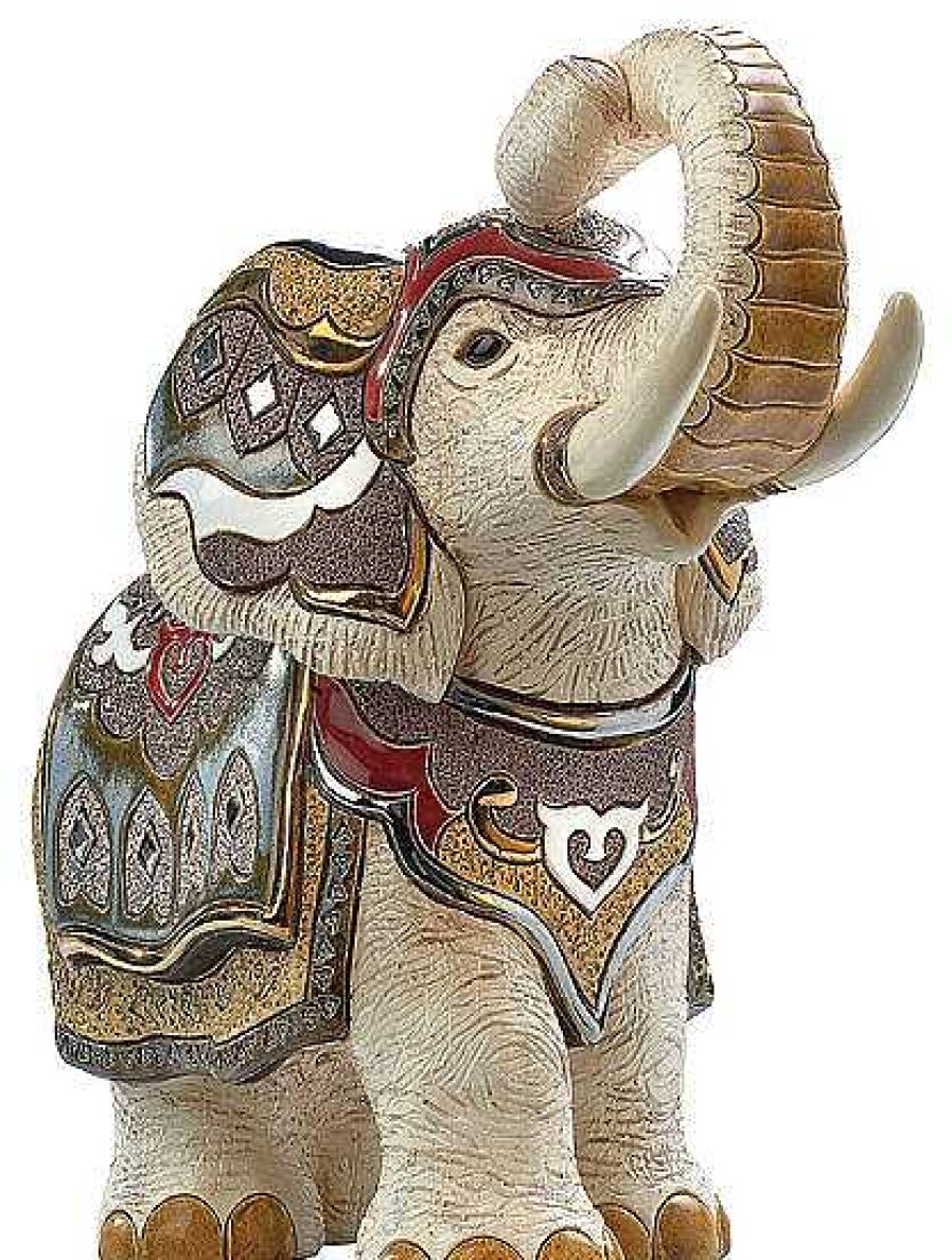 ars mundi Keramikfigur "Weiser Indischer Elefant" 21. Jahrhundert