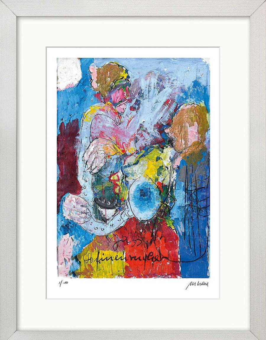 Armin Mueller-Stahl Bild "That Funny Jazz Band" (2023), Gerahmt Giclee