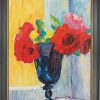 Alexej von Jawlensky Bild "Rose In Blauer Vase", Gerahmt Museums-Replikate