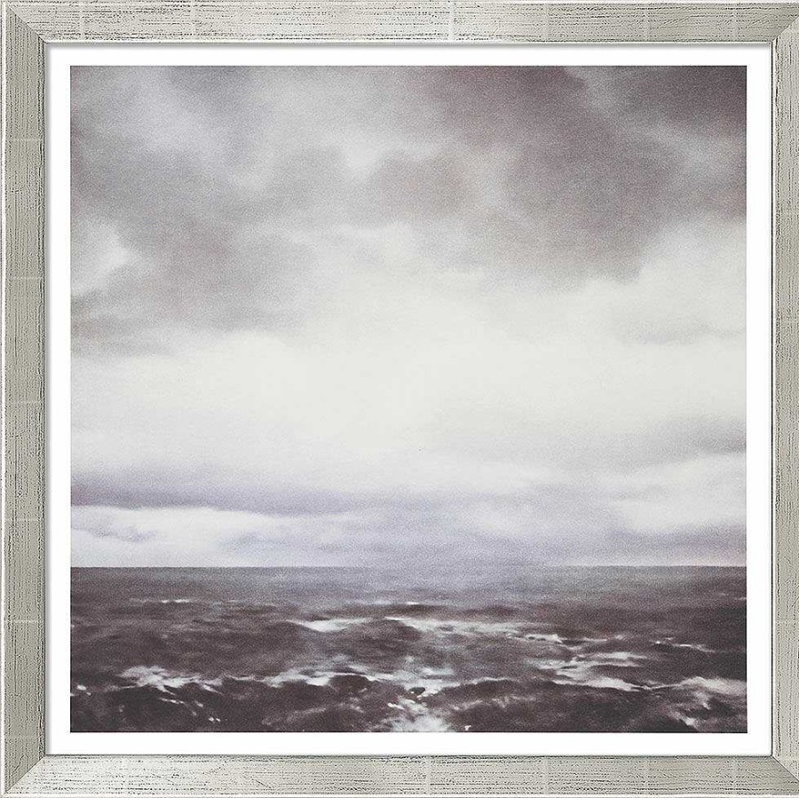 Gerhard Richter Bild "Seestuck (Bewolkt)" (1969), Version Silberfarben Gerahmt Meer / Seefahrt