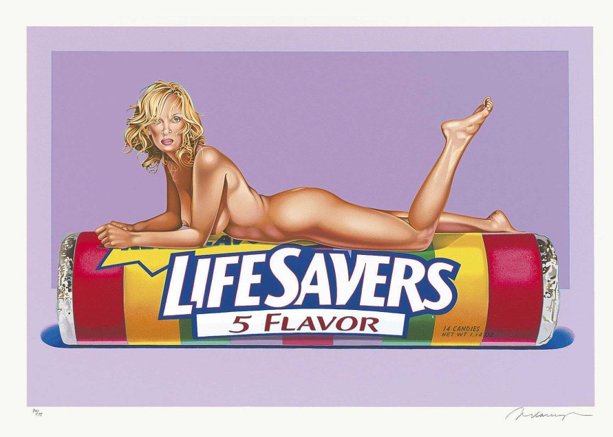 Mel Ramos Bild "Five Flavour Fannie (Life Savers)" (2006) Pop-Art