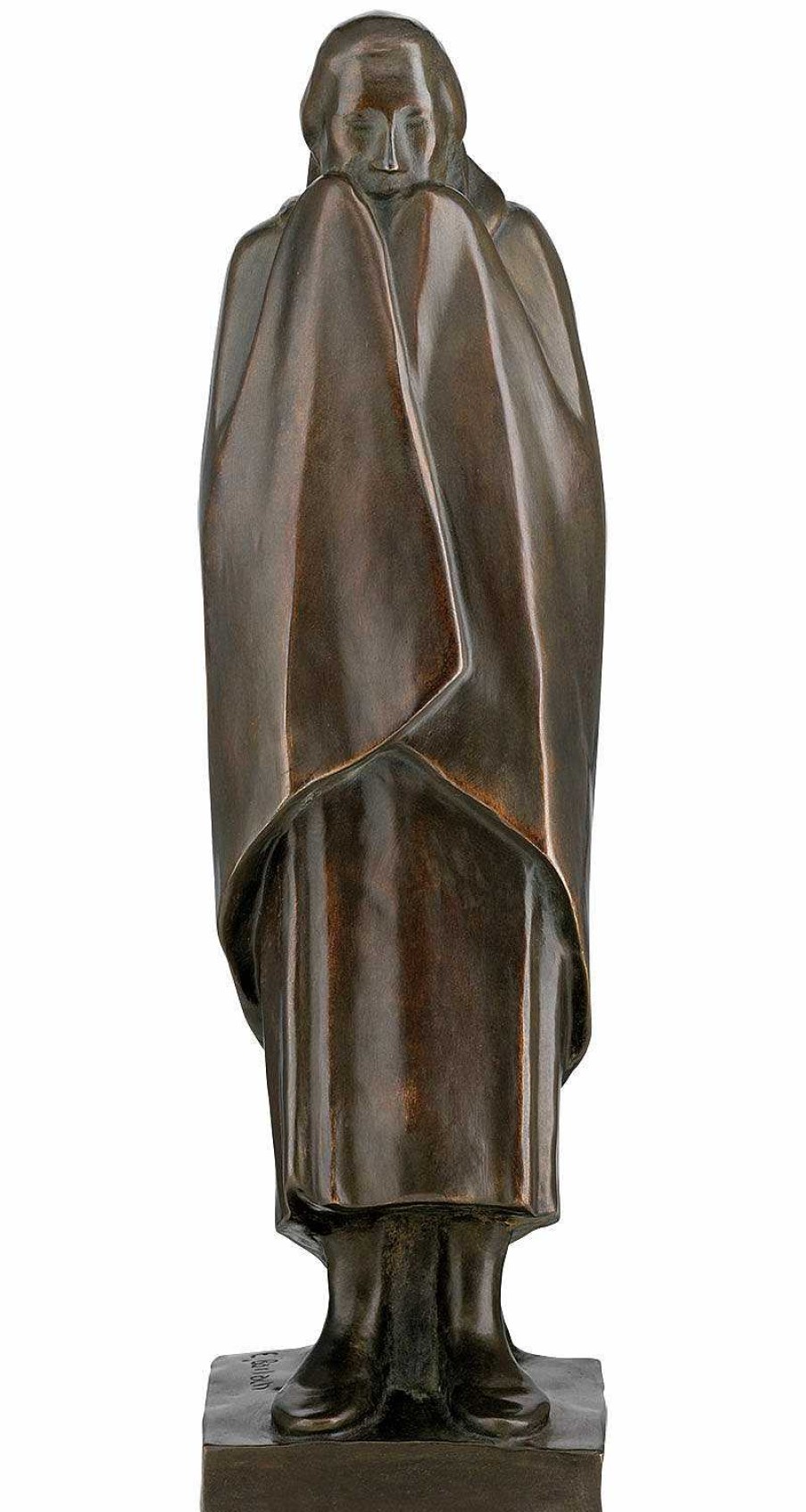 Ernst Barlach Skulptur "Frierendes Madchen" (1916), Reduktion In Bronze Statuetten