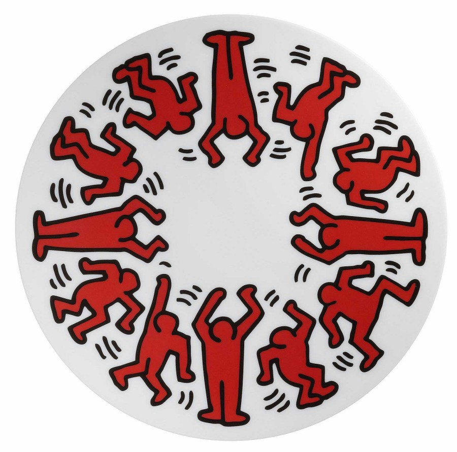 Keith Haring Porzellanteller "Red On White" Homeaccessoires