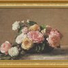 Henri Fantin-Latour Bild "Roses Dans Une Coupe - Rosen In Der Schale" (1882), Gerahmt Stillleben