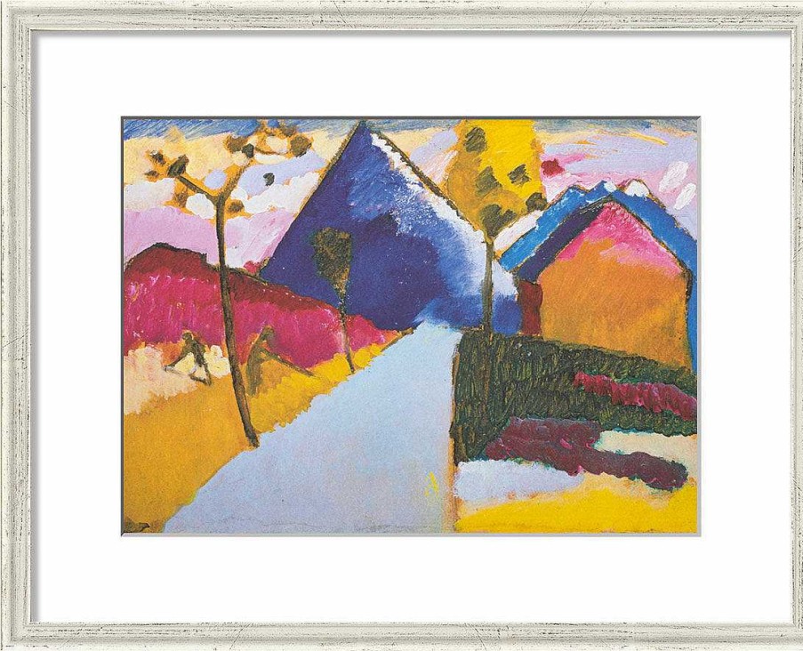 Wassily Kandinsky Bild "Kochel - Gerade Strase" (1909), Gerahmt Faksimile