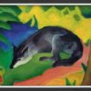 Franz Marc Bild "Fuchs (Blauschwarzer Fuchs)" (1911), Gerahmt Tierdarstellungen