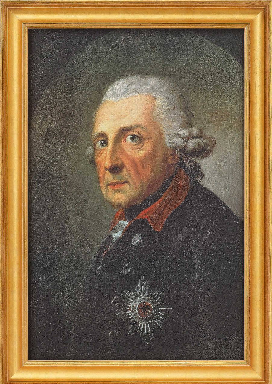 Anton Graff Bild "Friedrich Der Grose, Konig Von Preusen" (1781), Gerahmt Klassizismus