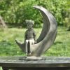 ars mundi Gartenskulptur "Der Kleine Prinz Im Mond", Steinguss Skulpturen