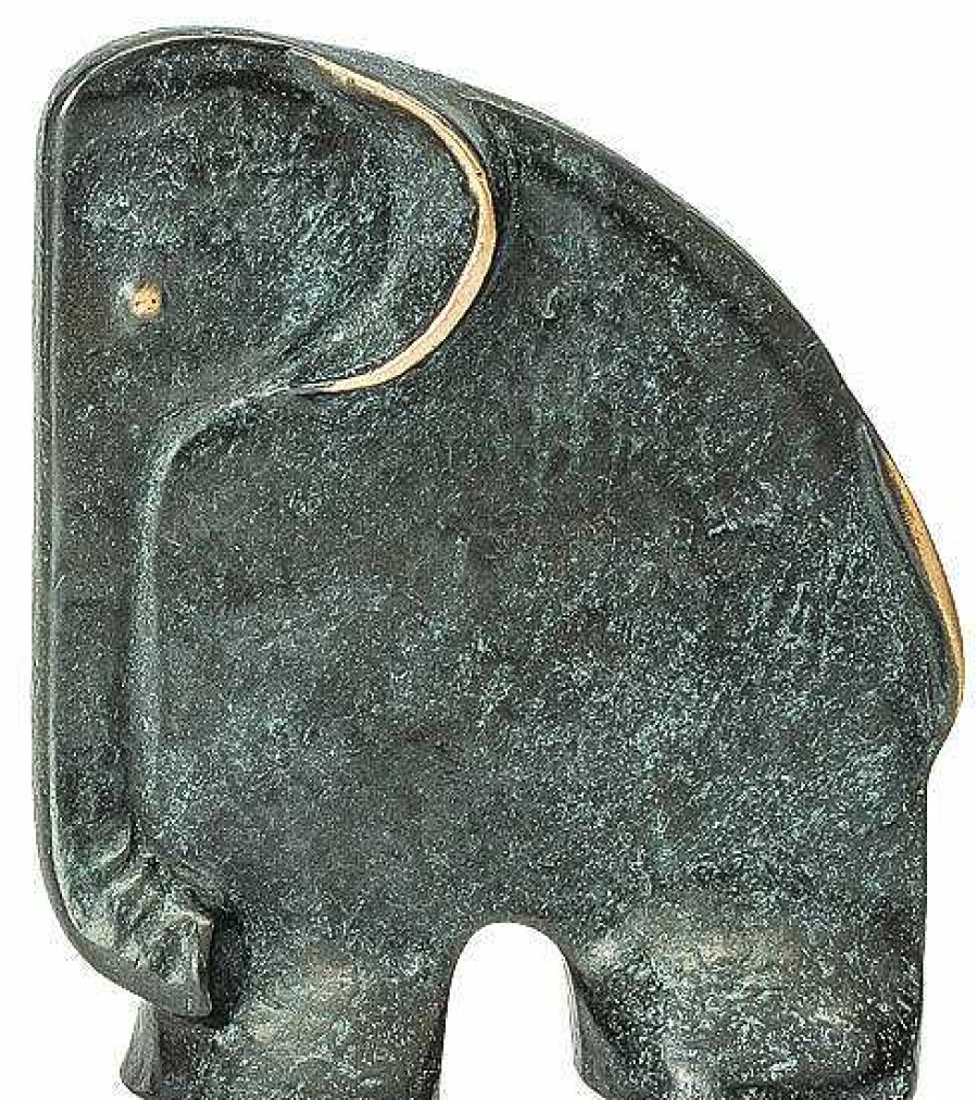 Raimund Schmelter Skulptur / Buchstutze "Elefant", Bronze Bucher / Kalender