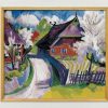 Max Pechstein Bild "Fruhlingsblute" (Um 1919), Version Weis-Goldfarben Gerahmt Giclee