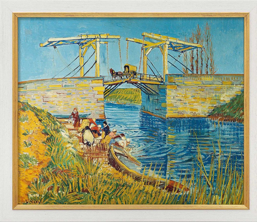 Vincent van Gogh Bild "Zugbrucke In Arles (Le Pont De Langlois)" (1888), Gerahmt Impressionismus