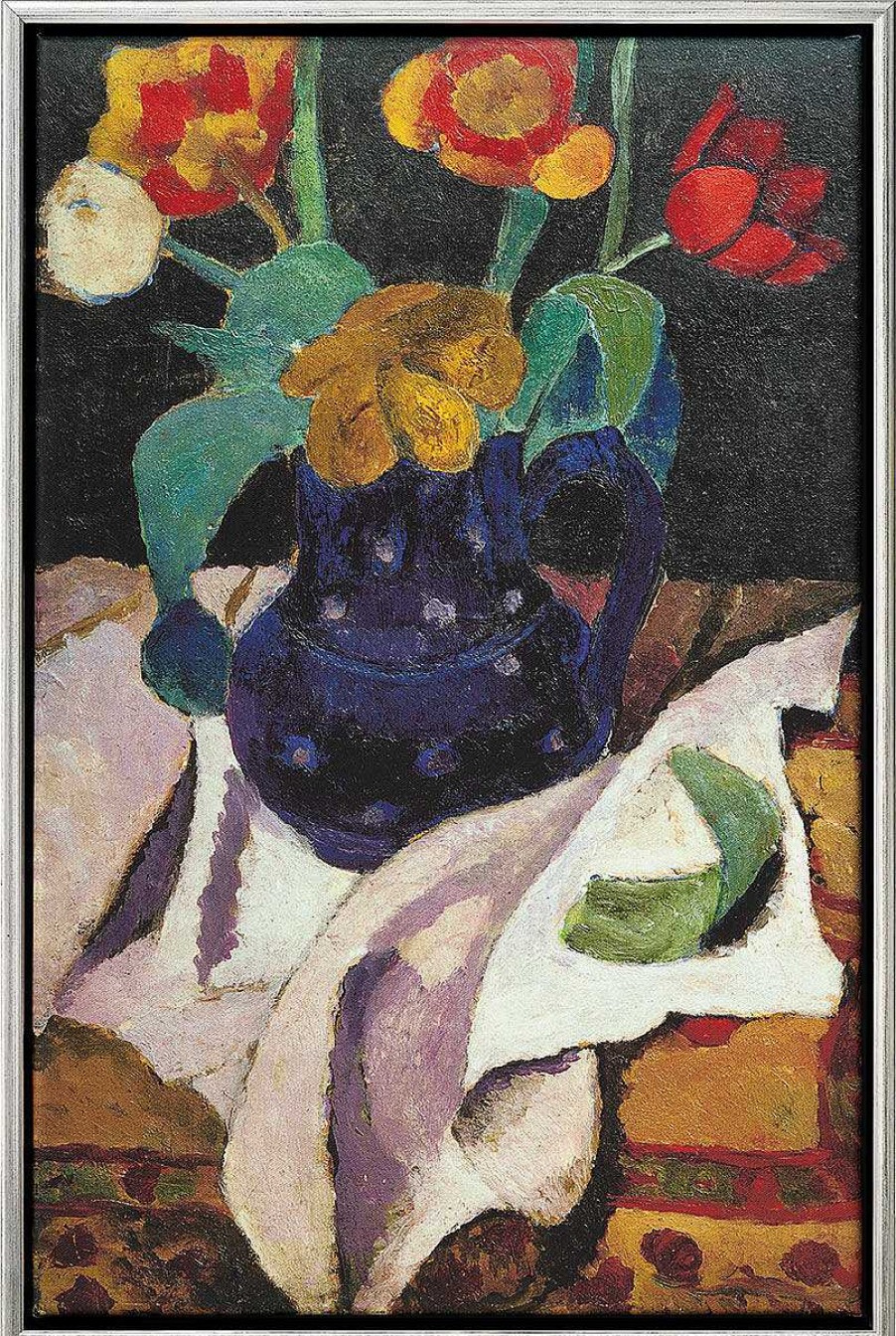 Paula Modersohn-Becker Bild "Stillleben Mit Tulpen In Blauem Topf" (1907), Gerahmt Stillleben