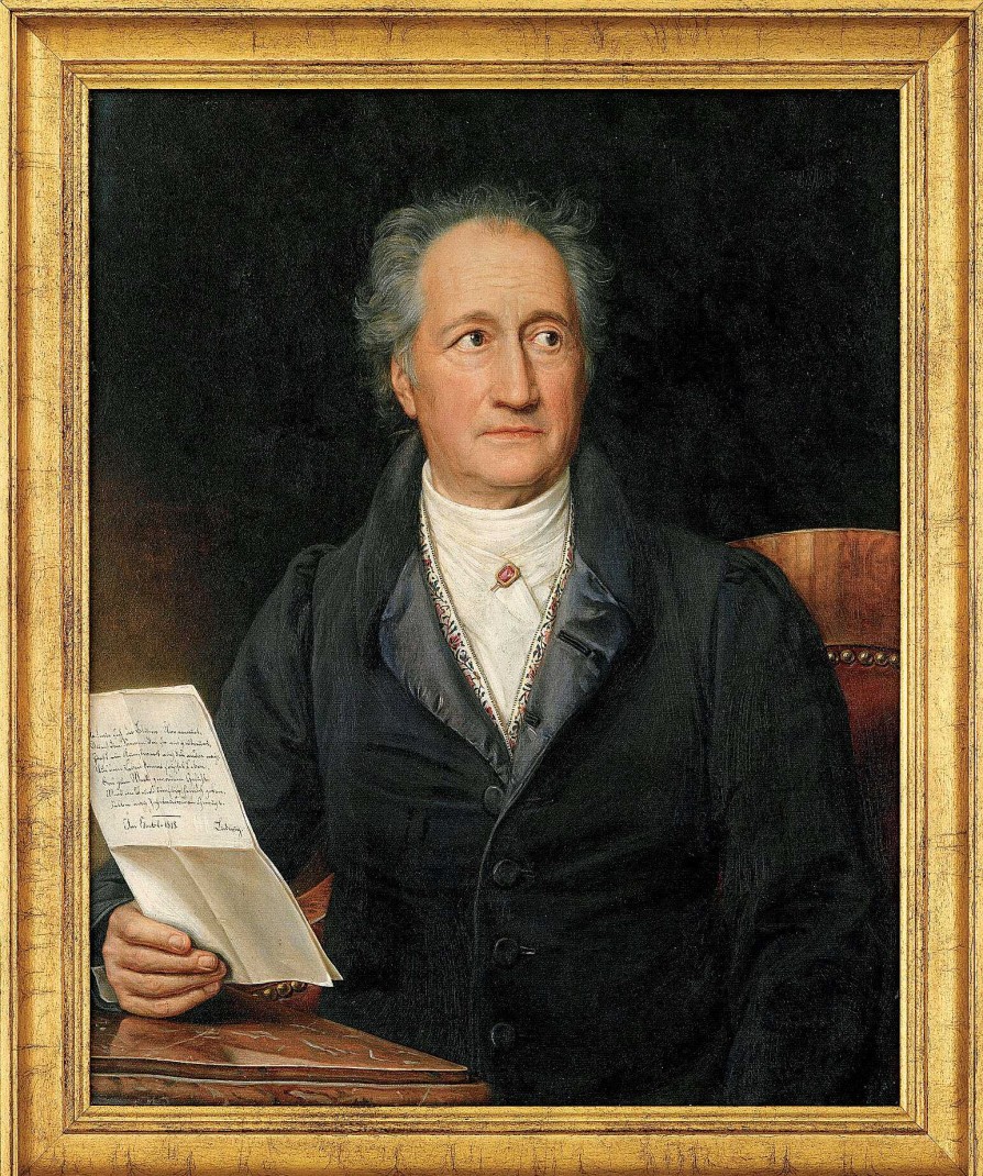 Joseph Karl Stieler Bild "Goethe" (1828), Gerahmt Biedermeier