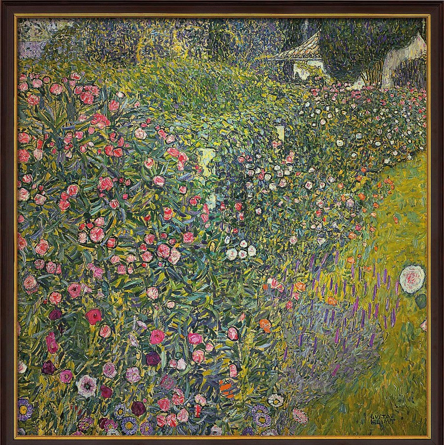 Gustav Klimt Bild "Italienische Gartenlandschaft" (1913), Gerahmt Jugendstil / Art Deco