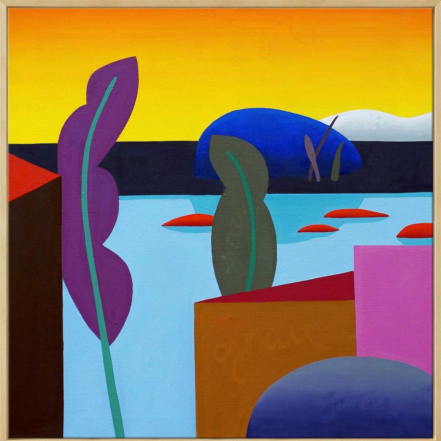 Julia Steinberg Bild "Flusslandschaft 11" (2003) (Original / Unikat), Gerahmt Originale / Unikate