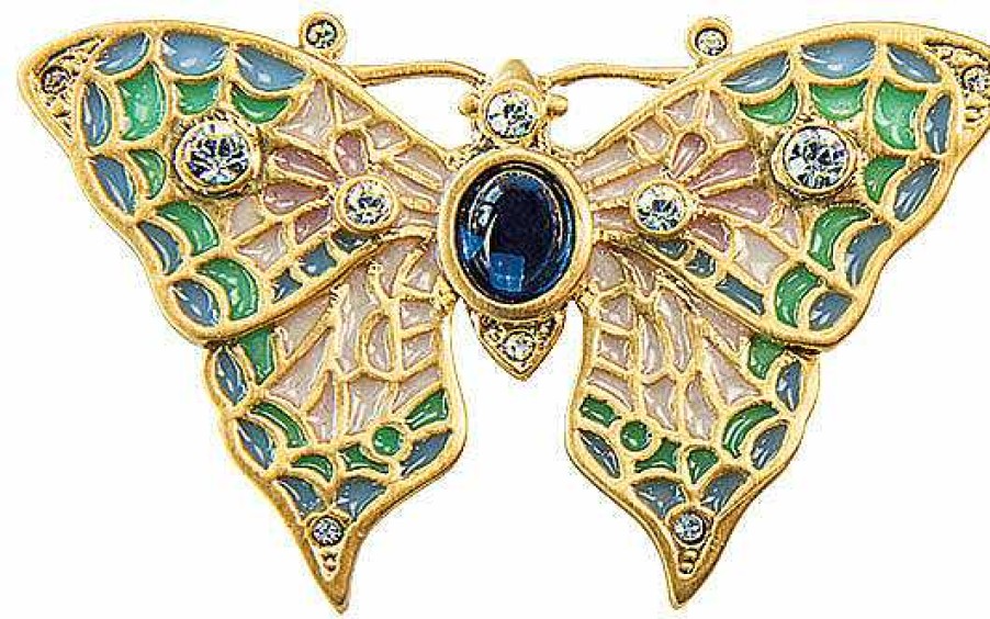 ars mundi Jugendstil-Brosche "Schmetterling" 19. Jh / Um 1900