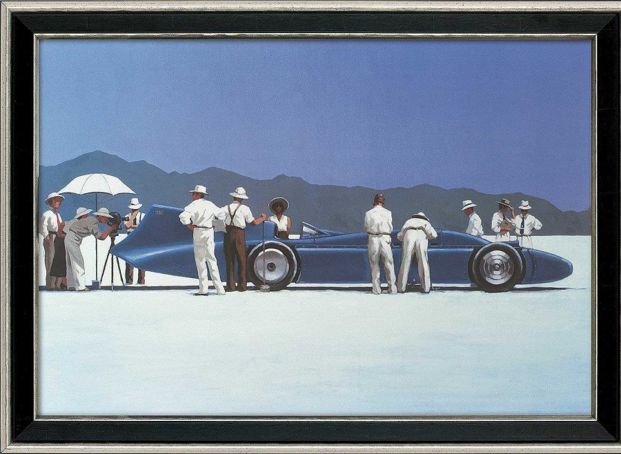 Jack Vettriano Bild "Bluebird At Bonneville", Gerahmt Automobile