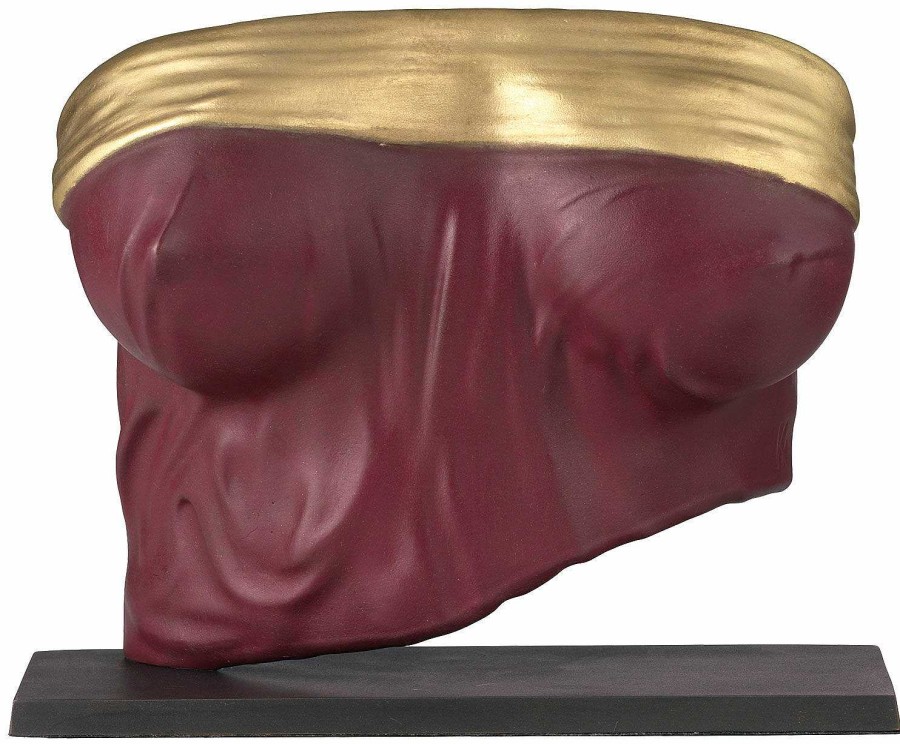 Krystian Xaver Bronzeskulptur "Venus" (2022), Version Dunkelrot Teilvergoldet Busten