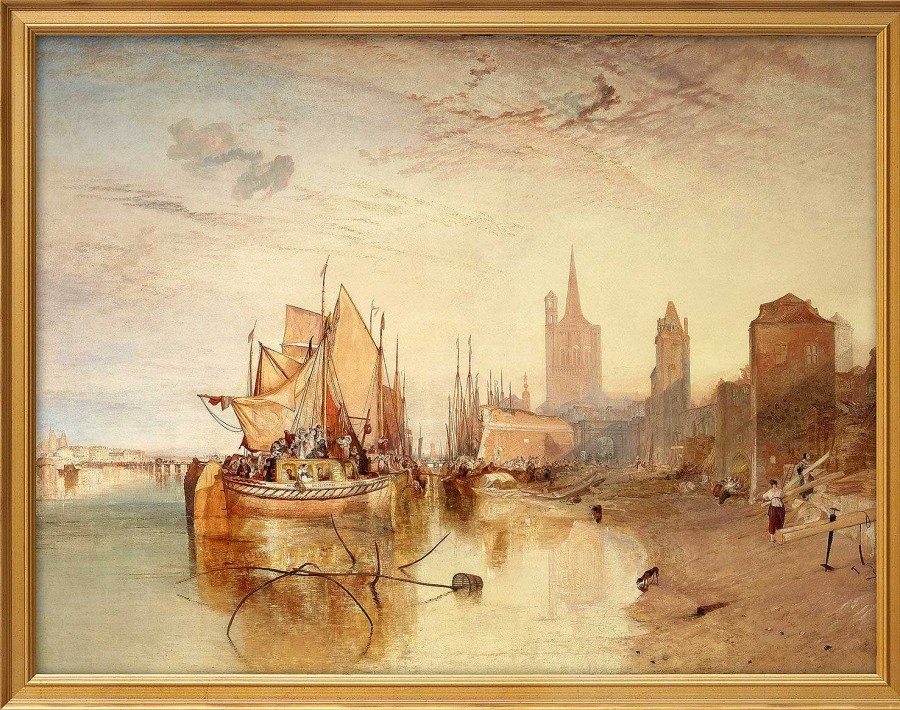 William Turner Bild "Cologne, The Arrival Of A Packet-Boat: Evening" (1826), Gerahmt Romantik