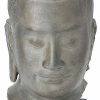 ars mundi Skulptur "Buddha Jayavarman Vii" (1181-1218), Kunstguss Auf Holzsockel Asien