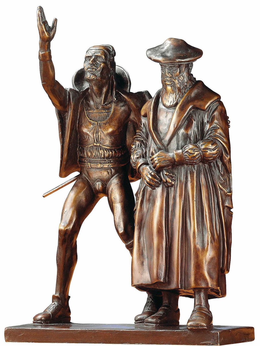 Mathieu Molitor Skulpturengruppe "Faust Und Mephisto", Reduktion In Kunstbronze Kunstbronze