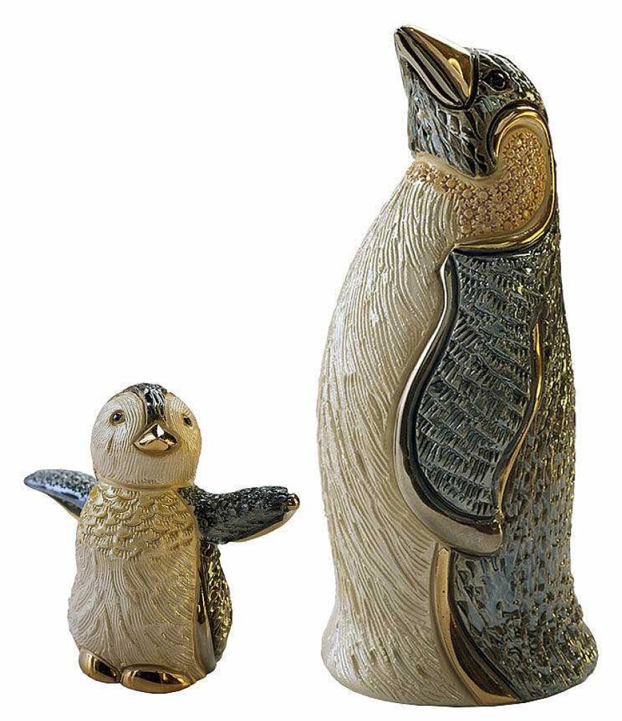 ars mundi 2 Keramikfiguren "Pinguin Und Baby" Im Set Kleinplastiken / Miniaturen