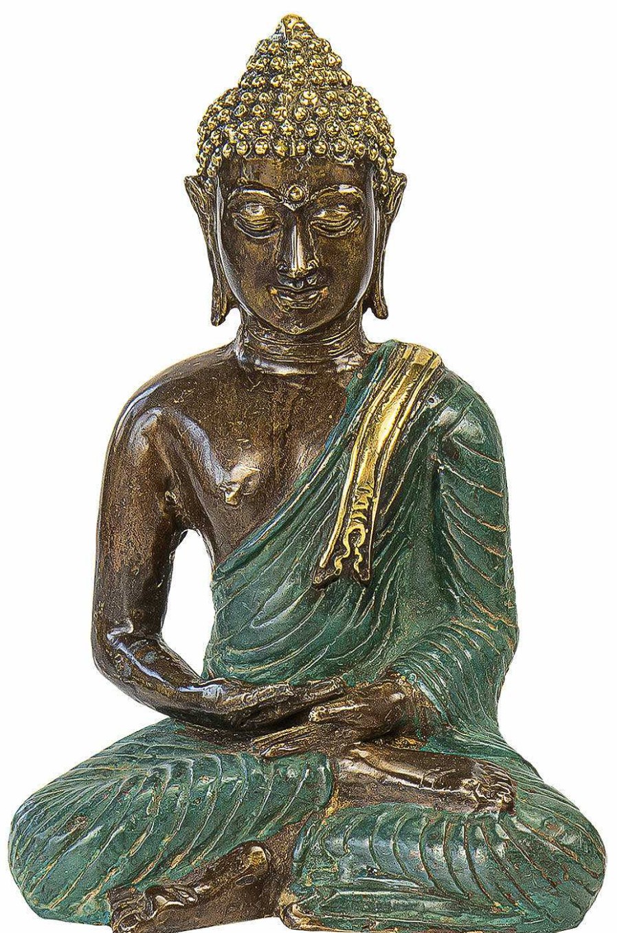 ars mundi Skulptur "Meditierender Buddha", Bronze Antikfinish Asien