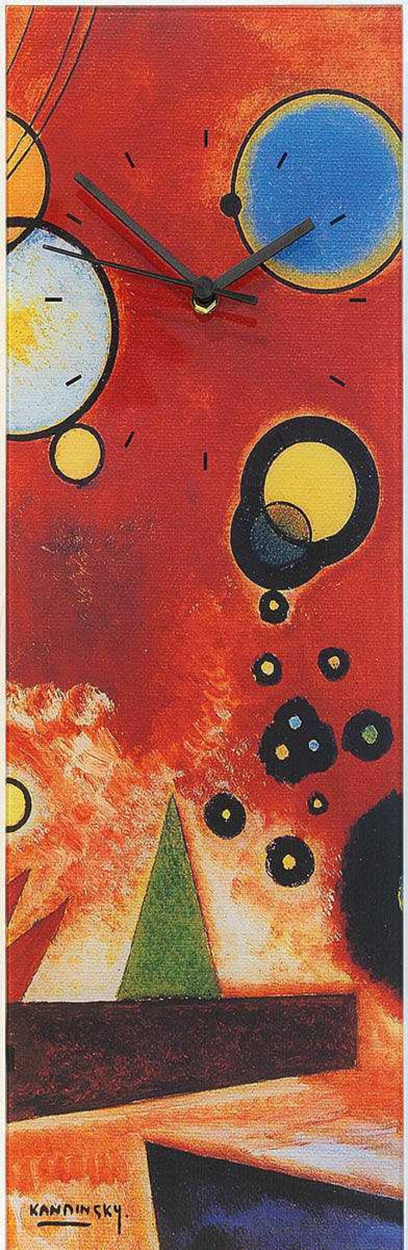 Wassily Kandinsky Wanduhr "Schweres Rot" Interieur