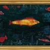 Paul Klee Bild "Der Goldene Fisch" (1925), Gerahmt Klassische Moderne