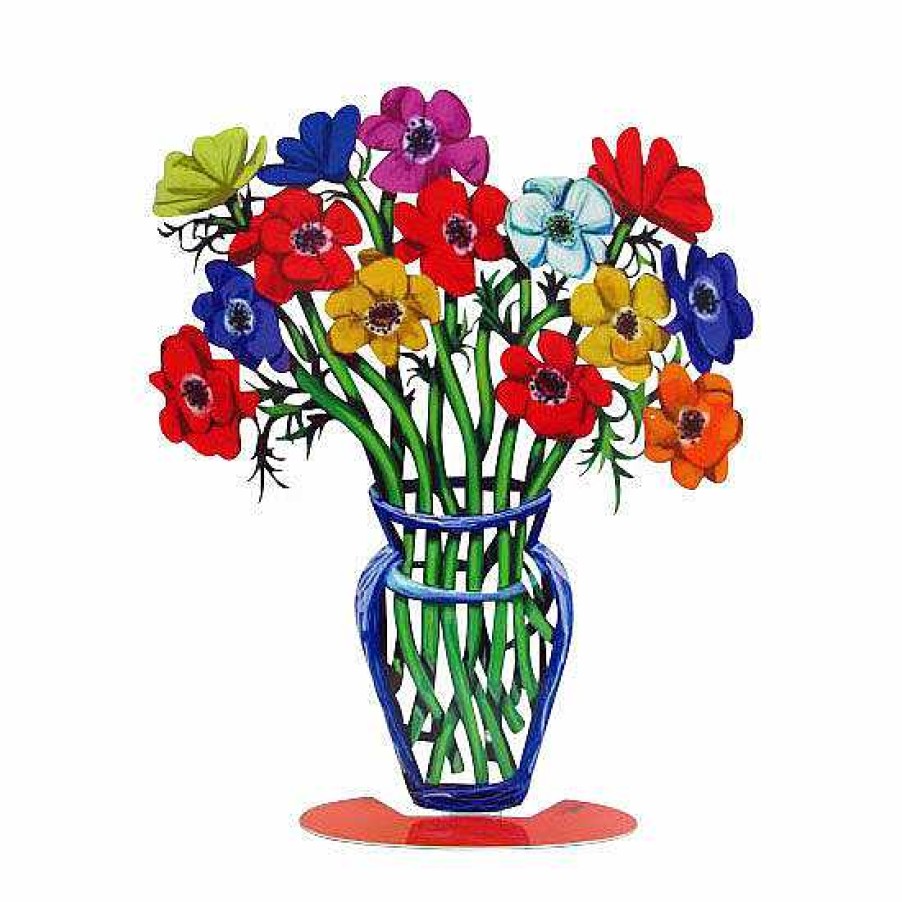 David Gerstein Doppelseitige Standskulptur "Poppies Vase" Skulpturen