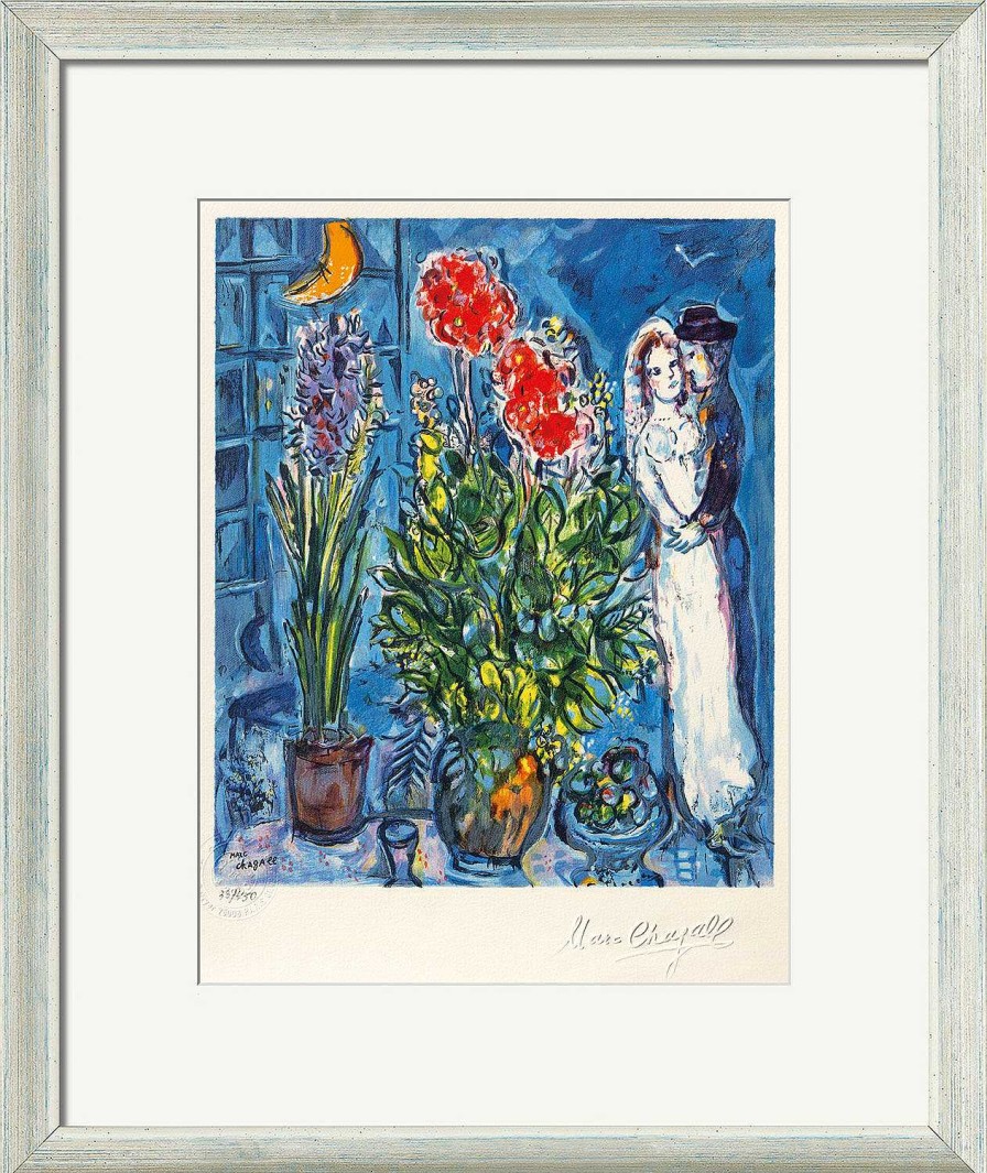 Marc Chagall Bild "Les Maries", Gerahmt Druckgrafiken